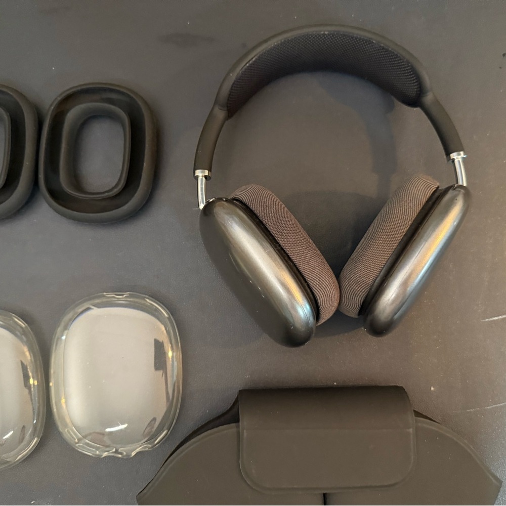 Apple Bluetooth Compatible - Black Over-Ear Headphones with Accessories